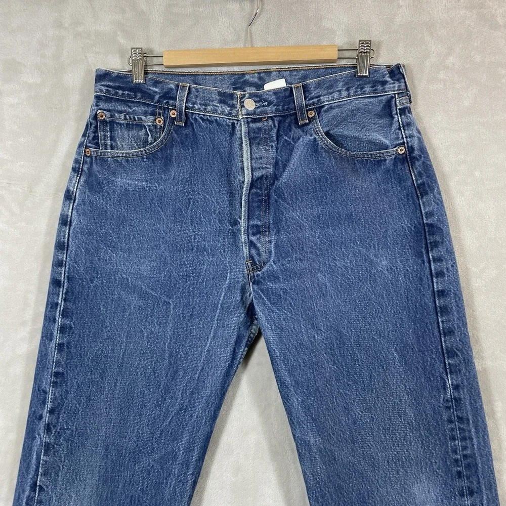 Vtg Levis 501xx Jeans Mens 36x36 (fit 34x31) 501 0000 Y2K Mexico 2000 Dark Wash